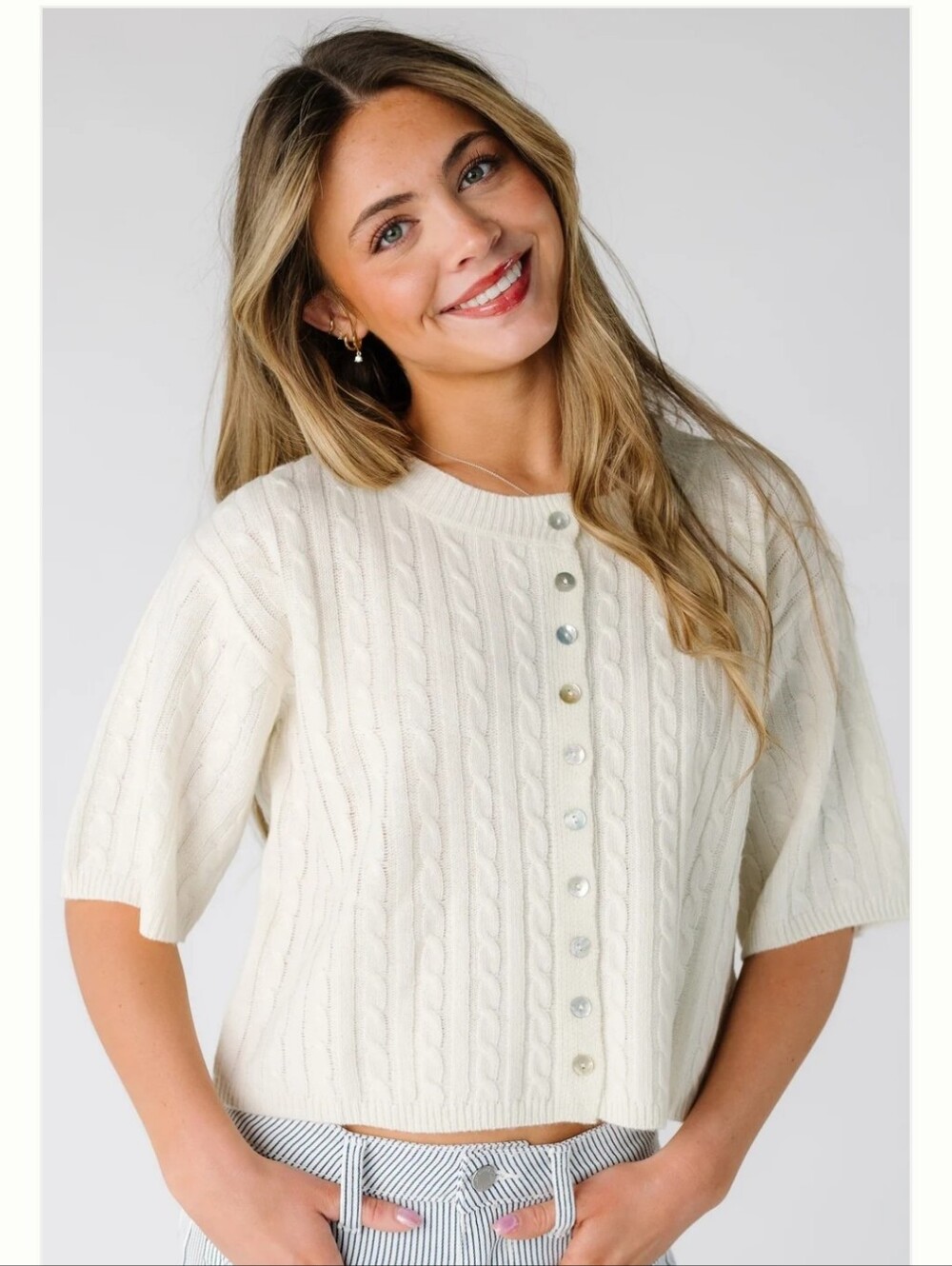Called To Surf Paula Cardigan Size Small/Cream